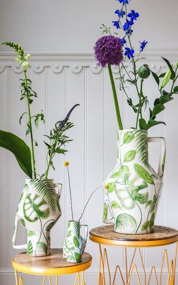 Vase Handpainted Jungle from Het Faire Oosten