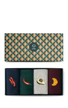 Socks Food 4-pack via Het Faire Oosten