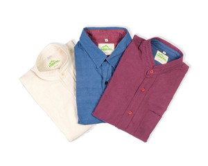 3 or 4 Pack - Hemp and Organic cotton collared or Collarless shirt. from Himal Natural Fibres