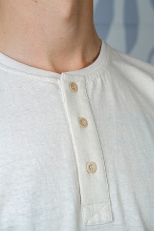 Mens Wild hemp and Organic Cotton Henley shirt from Himal Natural Fibres