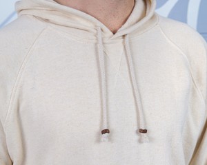 Mens Hemp and Cotton fleece Hoody - Cream Jumper from Himal Natural Fibres