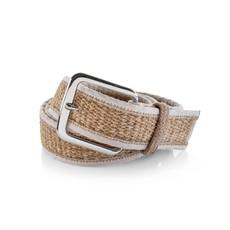 Woven Hemp Brown Vegan Belt - Made of 100% woven hemp van Himal Natural Fibres