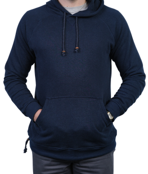 Mens Hemp and Cotton fleece Hoody - Blue from Himal Natural Fibres