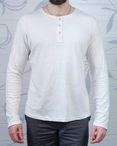Mens Wild hemp and Organic Cotton Henley shirt van Himal Natural Fibres