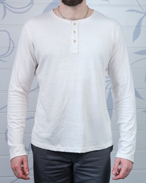 Mens Wild hemp and Organic Cotton Henley shirt from Himal Natural Fibres