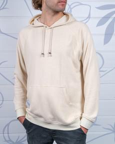 Mens Hemp and Cotton fleece Hoody - Cream Jumper via Himal Natural Fibres