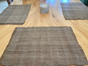 Handloom Place mats - Made of Himalayan Nettle fabric - Rustic from Himal Natural Fibres