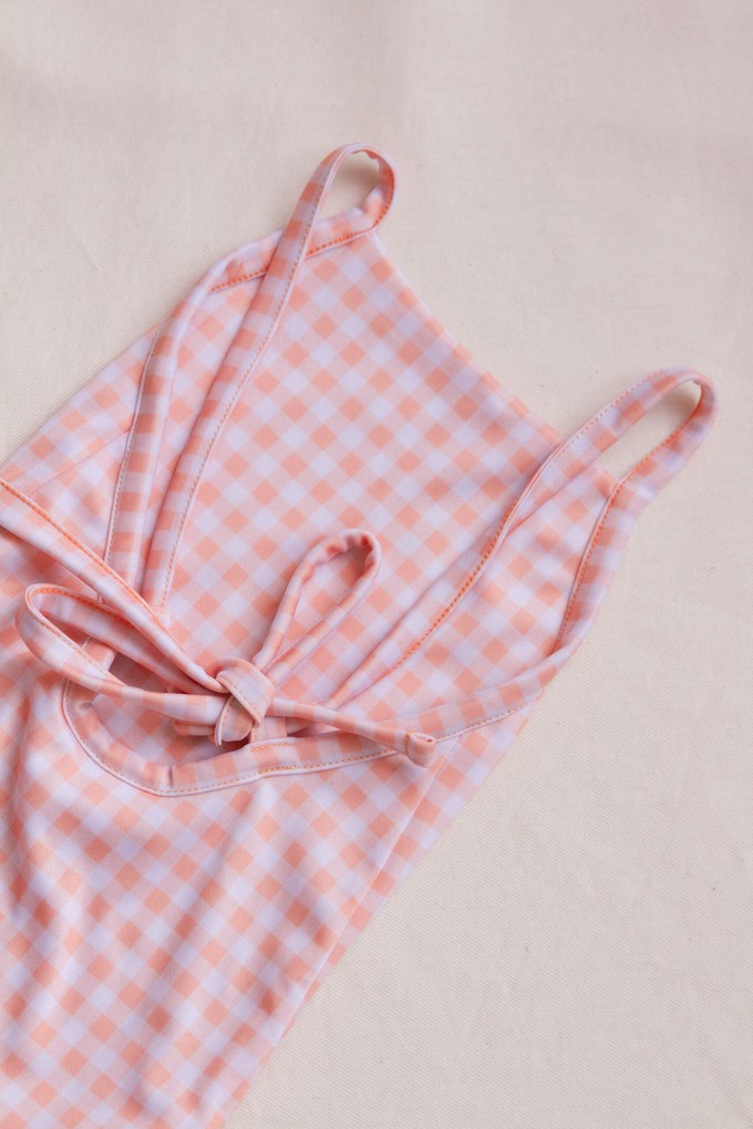 Mara One-Piece – Apricot Gingham from Ina Swim