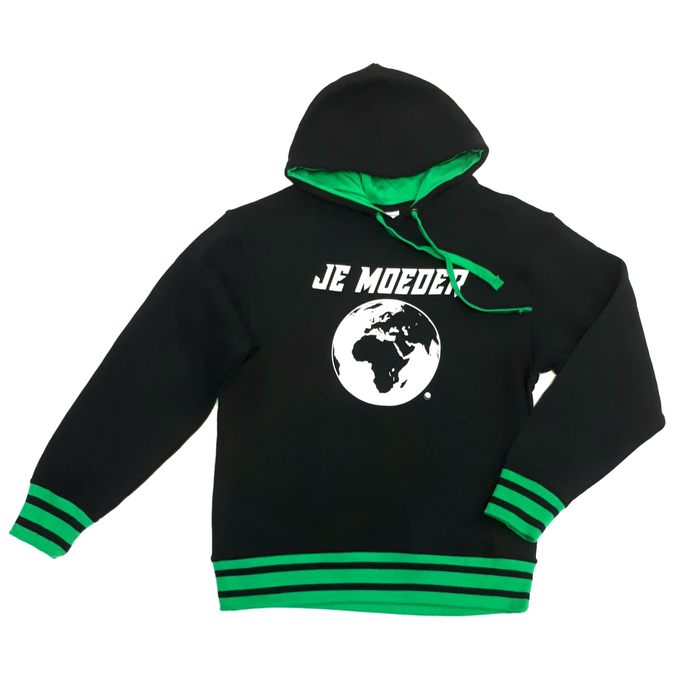 Hoodie ZwartGroen (unisex, S) from Je Moeder