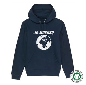 BIO Hoodie spaceblauw/zwart (unisex, S-XXXL) from Je Moeder
