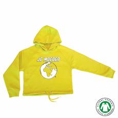 BIO Hoodie geelgroen, (XS/S/M/L/XL) via Je Moeder