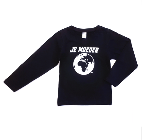 Kids Longsleeve Zwart from Je Moeder