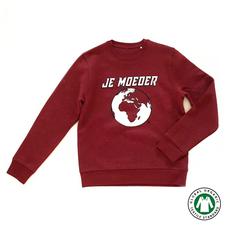 BIO Sweater bordeaux (unisex XS, S) via Je Moeder