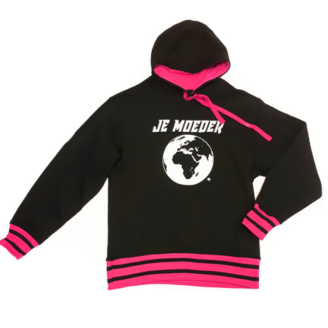 Hoodie ZwartRood/-Groen/-Roze (unisex, S) from Je Moeder