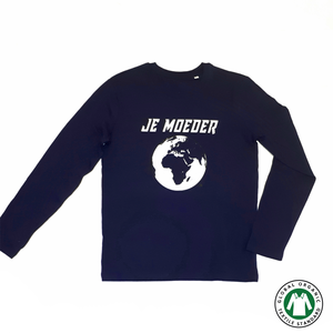 BIO Longsleeve Spaceblauw of Grijs (wijd, S/M/L/XL) from Je Moeder