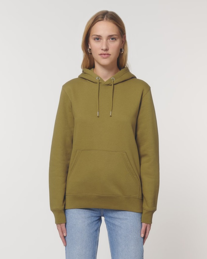 BIO Hoodie olijfolie – ONS MAM (unisex, S/M/L) from Je Moeder