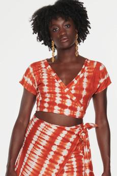 Wrap Top - Orange via JEKKAH