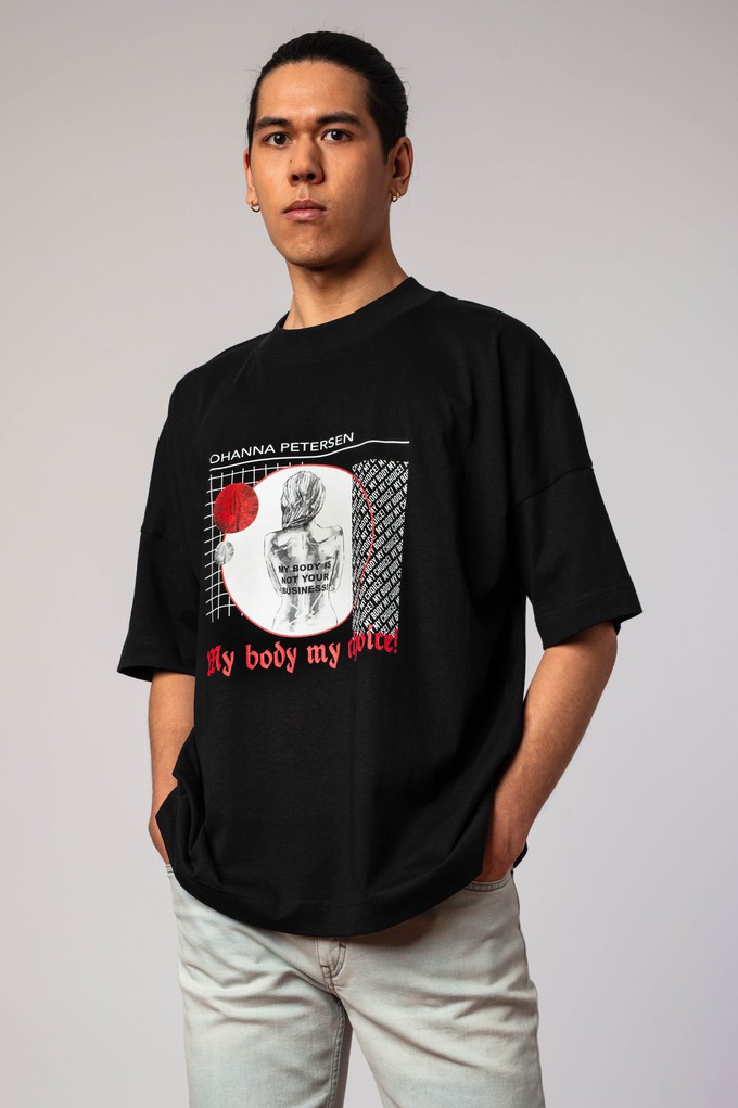 BLACK MY BODY T-SHIRT from JOHANNA PETERSEN