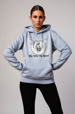 BABY BLUE MY BODY HOODIE from JOHANNA PETERSEN