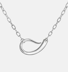 Oversized Karimata statement chunky necklace | Sterling Silver - White Rhodium via Joulala