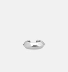 Unisex silver ear cuff essential Ambon | Sterling Silver - White Rhodium via Joulala