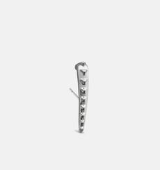 Unisex silver stud single earring Bunaken | Sterling Silver - White Rhodium van Joulala
