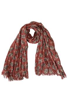 NEW! Amber Cotton Muslin SCARF Rust via JULAHAS