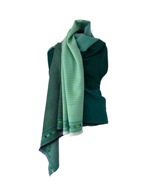 PETITE Light Wool Cape Fusion Green from JULAHAS