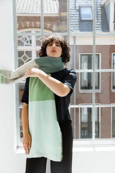 NEW! Wool SCARF Dash Green van JULAHAS