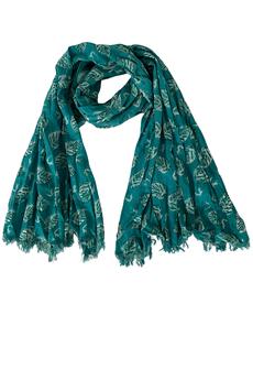 NEW! Amber Cotton Muslin SCARF Dark Green via JULAHAS