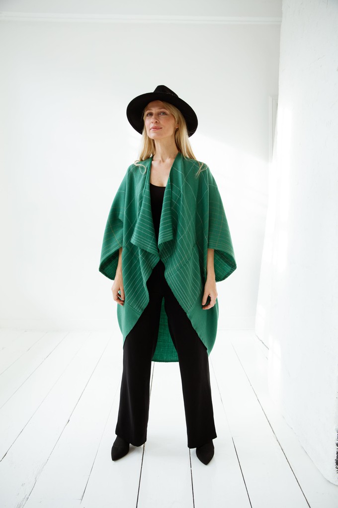 Wool Kimono Warm Jade from JULAHAS