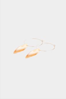 Swirling wind creole earrings gold plated via Julia Otilia