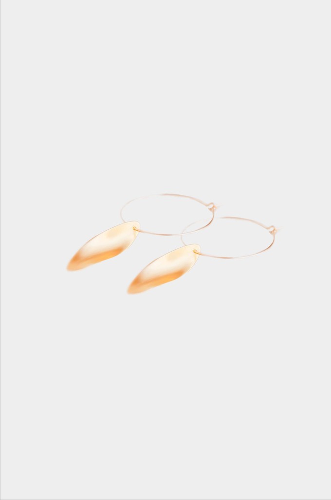 Swirling wind creole earrings gold plated from Julia Otilia