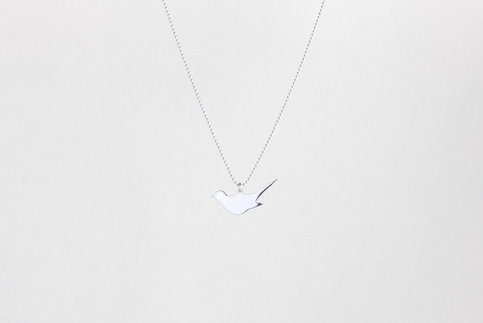 Diving bird necklace silver SALE from Julia Otilia