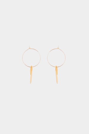 Swirling wind creole earrings gold plated from Julia Otilia