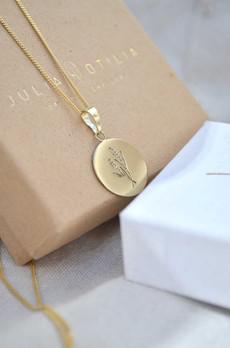 Serene Lavender necklace 45 cm solid gold via Julia Otilia