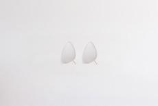 Dainty Pebble stud earrings silver | matte finish via Julia Otilia