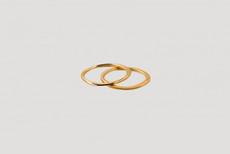 Set of rings in 14K gold for her | matte & shiny via Julia Otilia