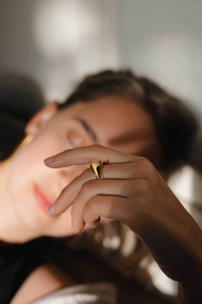 Meander duo ring | Gold plated from Julia Otilia