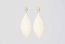 Royal leaf earrings gold plated SALE via Julia Otilia