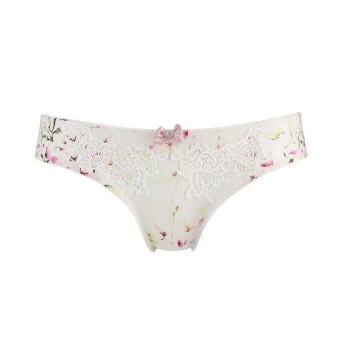 Sunbleached Floral - Silk & Organic Cotton Brief from JulieMay Lingerie