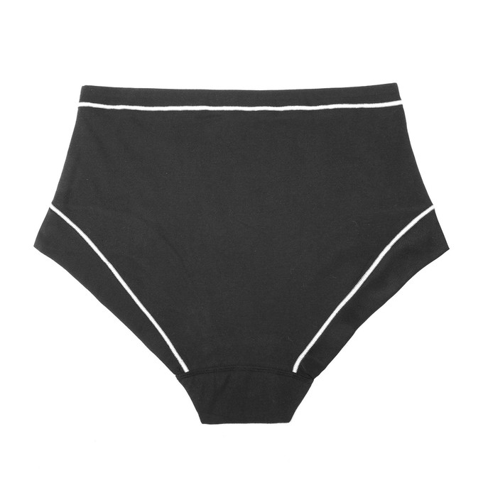Snowdrop - Silk & Organic Cotton Full Brief in Black from JulieMay Lingerie