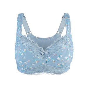 Back Support Silk & Organic Cotton Sports Bra (Floral Spritz & Lily white) from JulieMay Lingerie