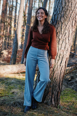 Organic cotton corduroy trousers Tushar Nebel from Jyoti - Fair Works