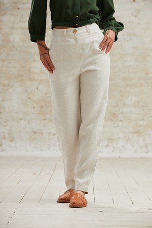 Hemp Pants Suhrut Greige from Jyoti - Fair Works