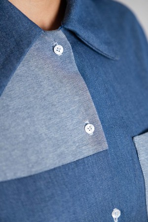 Organic cotton shirt Ashrit Denim from Jyoti - Fair Works