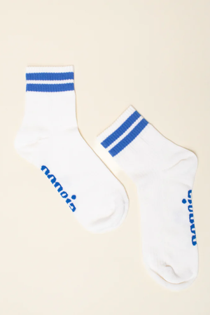 Popeia Organic Cotton Socks Ankle Blue Stripes from Jyoti - Fair Works