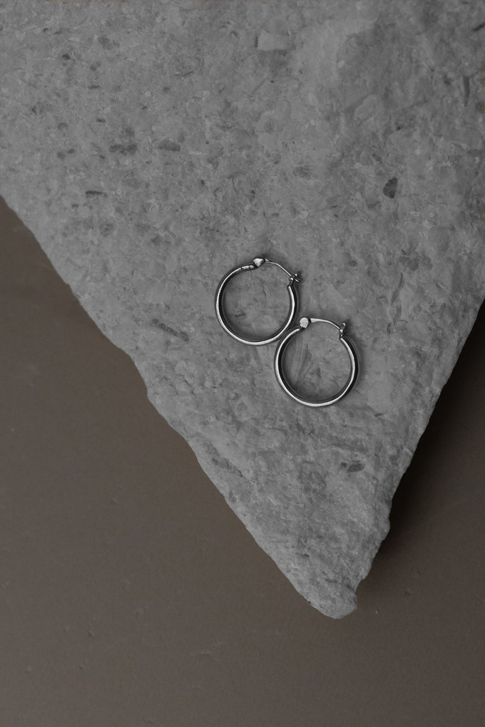 Hoop earrings Goalie Silver from Jyoti - Fair Works