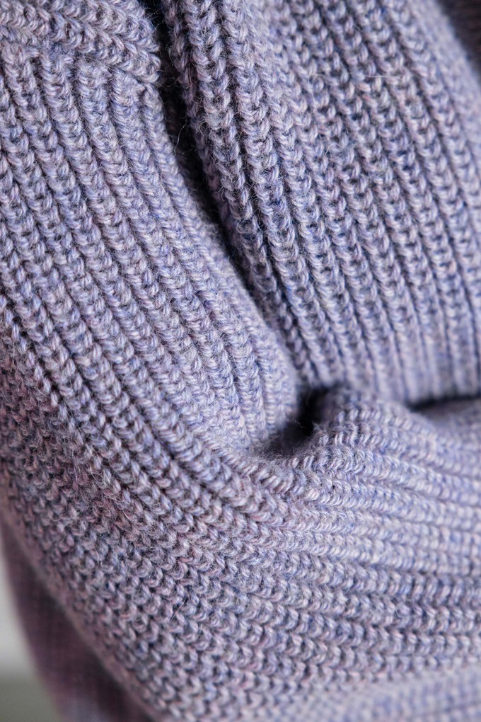 Baby alpaca knitted cardigan Betana purple from Jyoti - Fair Works