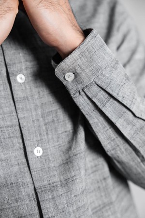 Cotton Shirt Harish Gray from Jyoti - Fair Works